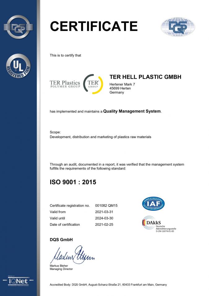 ISO 9001 Zertifikat