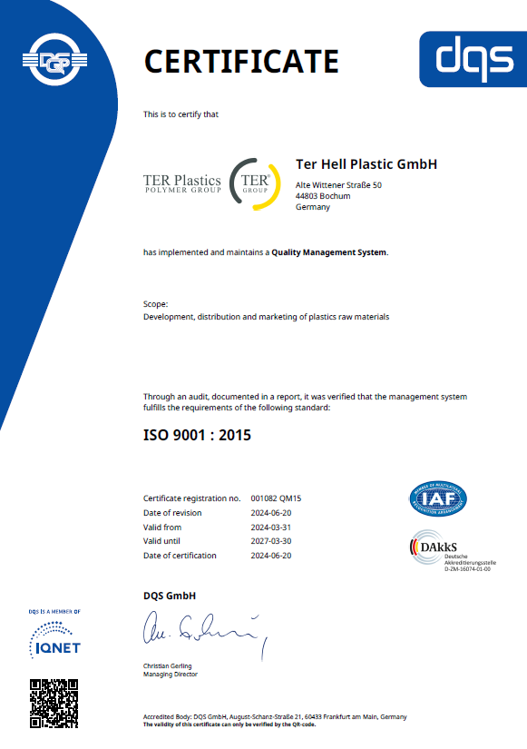 ISO 9001 Zertifikat